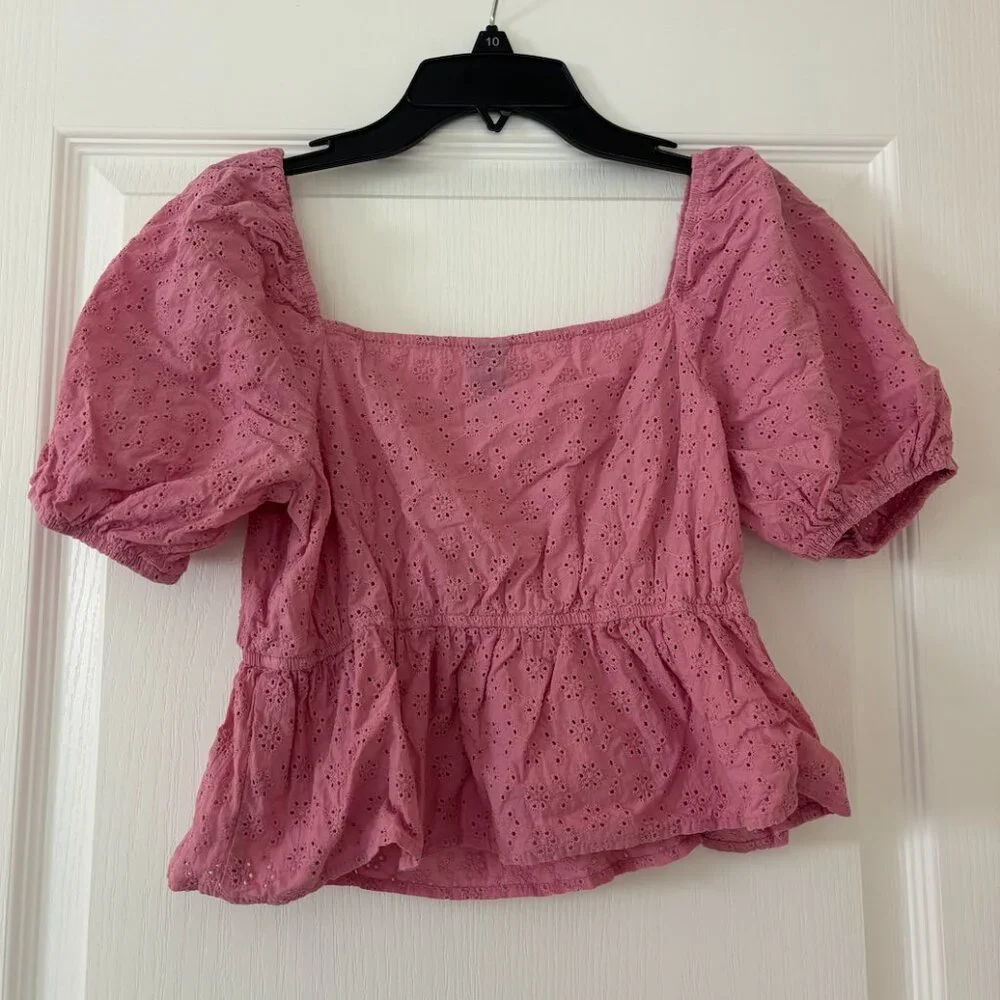 Wild Fable Pink Eyelet Top - Picture 4 of 4